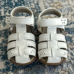 See Kai Run, Gloria IV White Sandals for Toddlers (12-18m) (5.4in heel to toe)